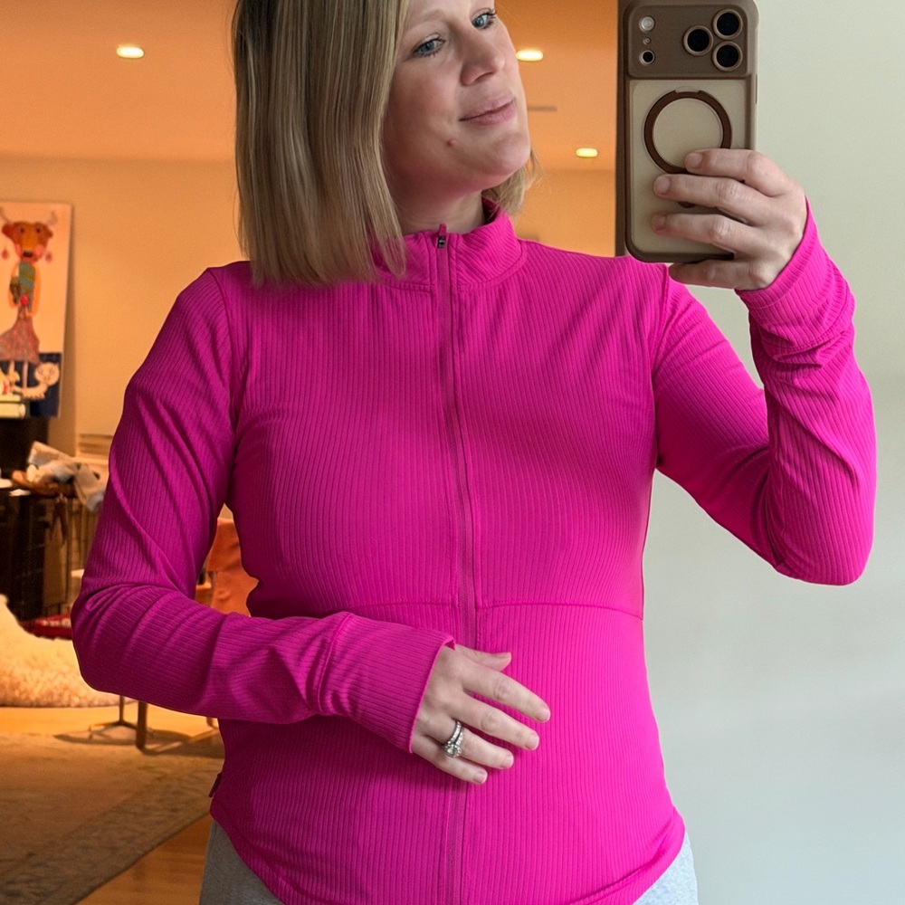 Spyder Size Small Hot Pink Full Zip-Up Athletic Jacket Running Lightweight Sport
